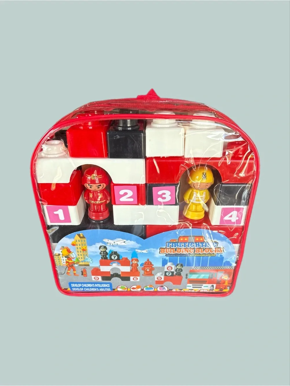 Toddler Building Block Backpack Sets Police & Firefighter– Brand New!